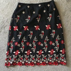 Carole Little Floral Print Skirt